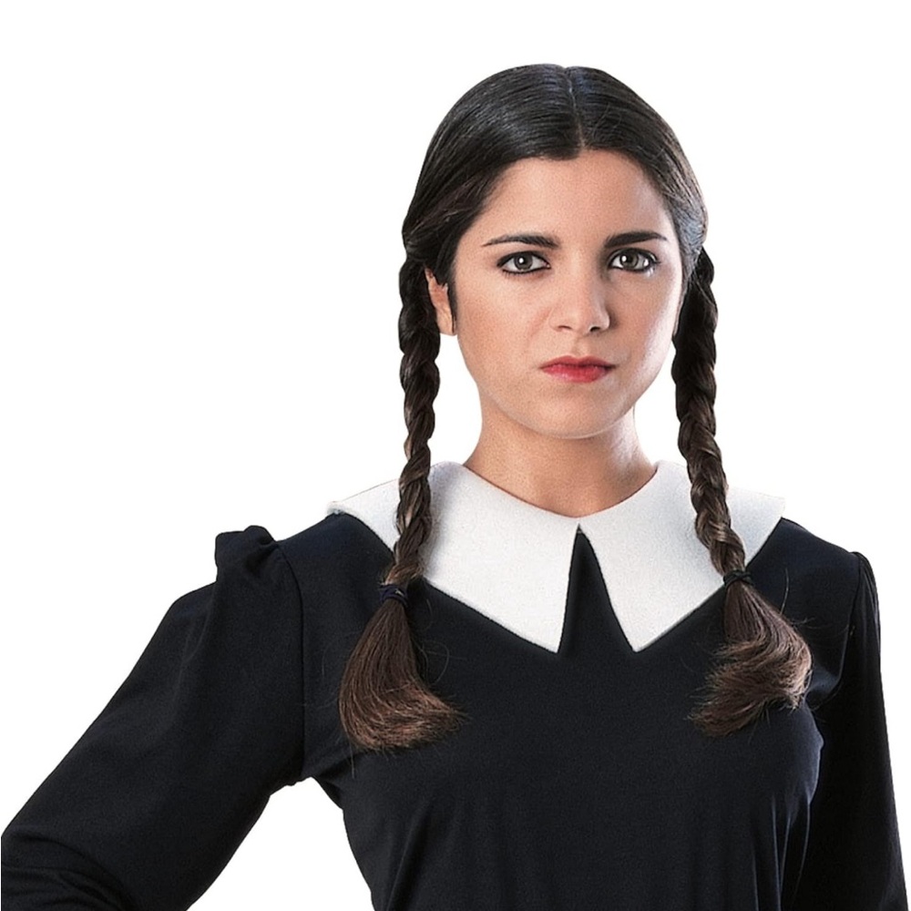Rubie's womens The Addams Family Wednesday Addams costume wigs, Wednesday